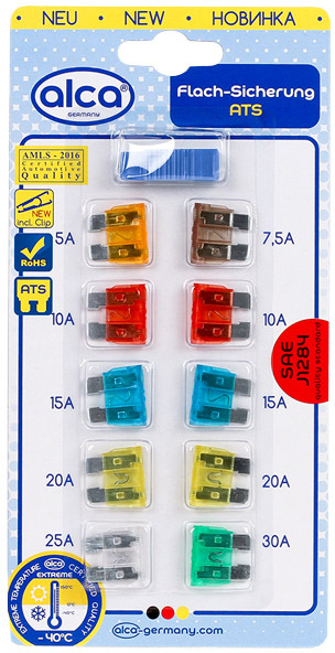 

Набор предохранителей с экстрактором Alca 690000 FT midi (normal) 5A 7,5A 10A 15A 20A 25A 30A 10 шт.