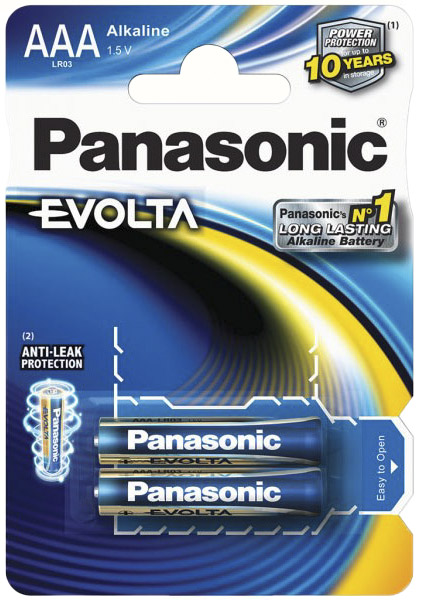 

Батарейка Panasonic Evolta LR03EGE/2BP AAA (мизинчиковая) 1,5 V 2 шт