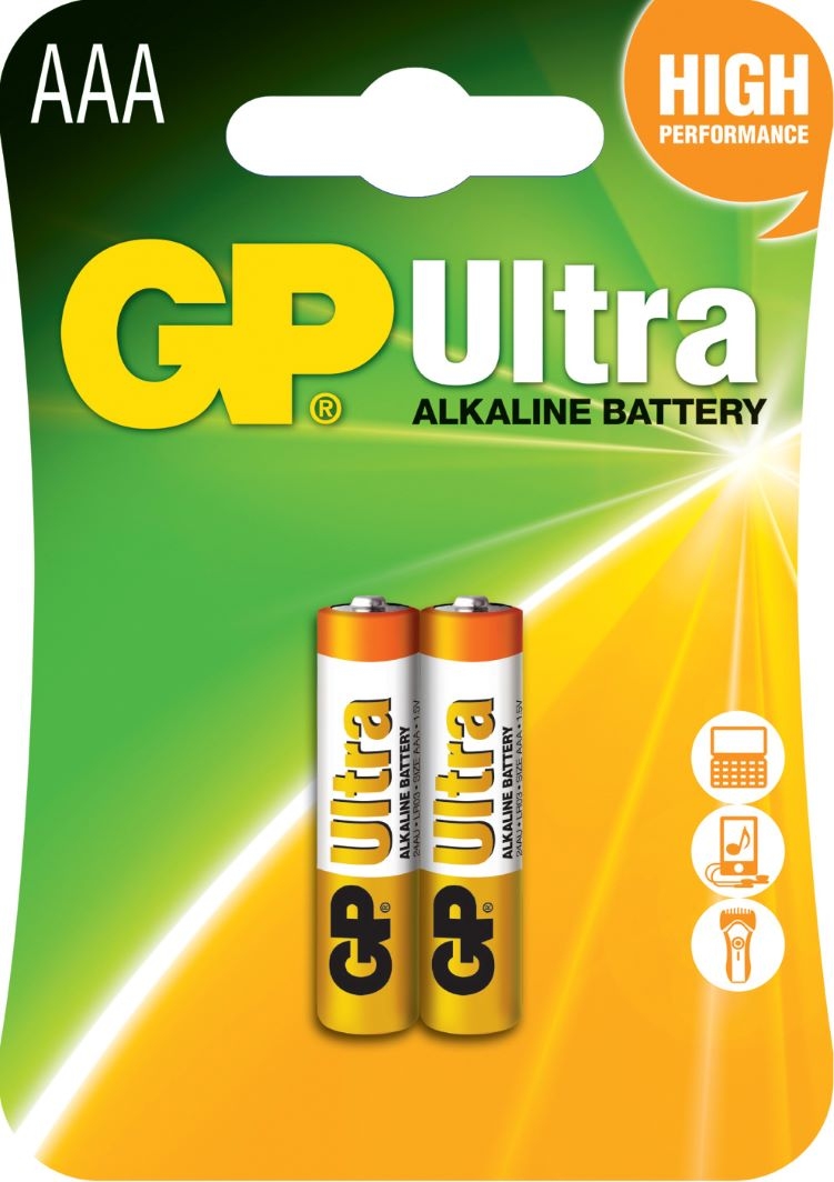 

Батарейка GP Ultra Alkaline 25-1064-2 AAA (мизинчиковая) 1,5 V 2 шт