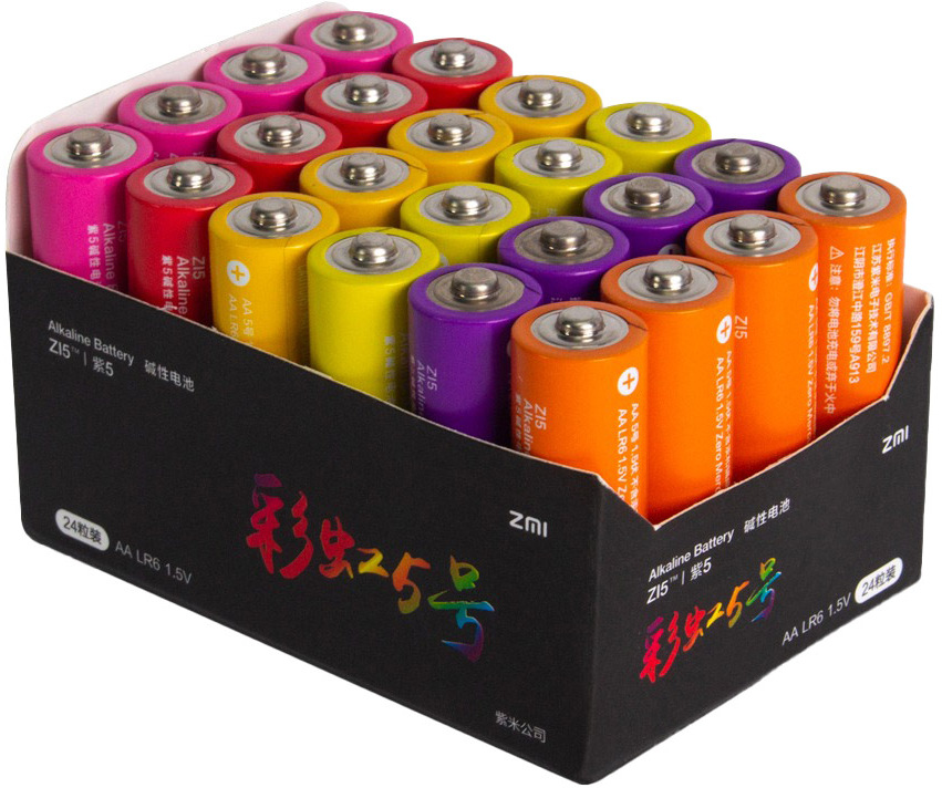 

Батарейка Xiaomi ZI5 Rainbow 30402 AA (пальчиковая) 1,5 V 24 шт