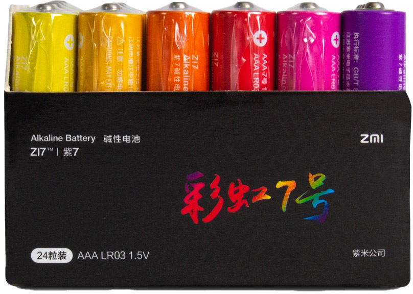 

Батарейка Xiaomi ZI5 Rainbow 30403 AAA (мизинчиковая) 1,5 V 24 шт