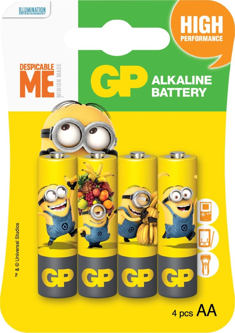 

Батарейка GP Minion 25-1063-4-minion AA (пальчиковая) 1,5 V 4 шт