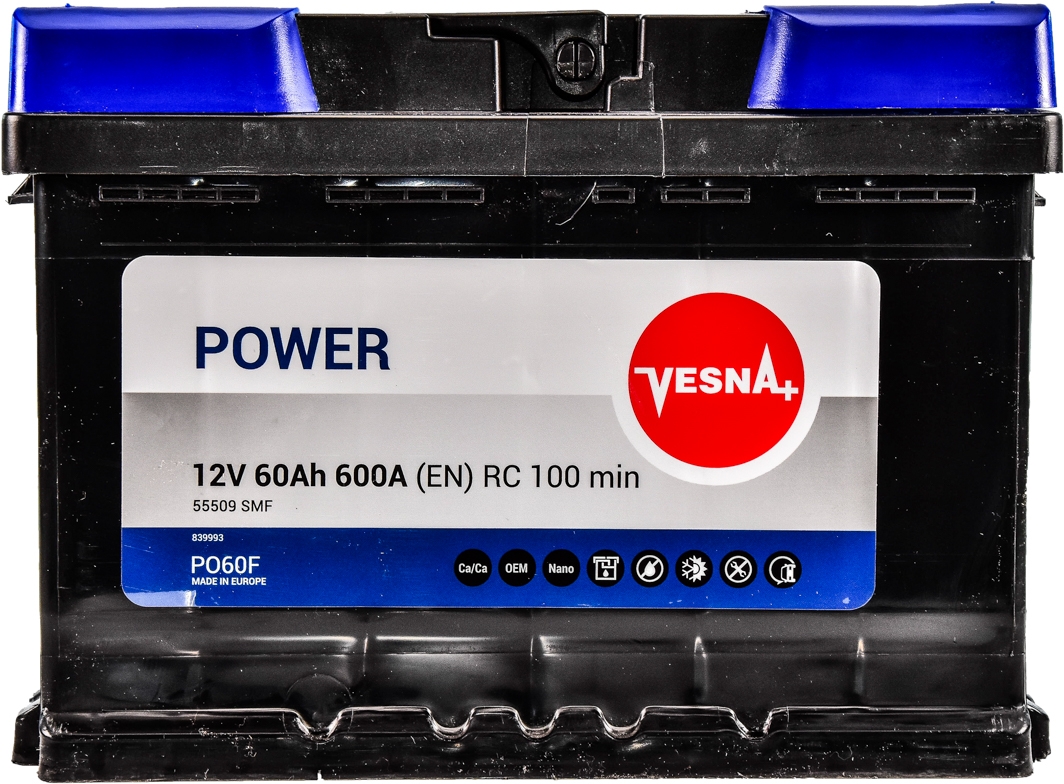

Аккумулятор Vesna 6 CT-60-R Power 415256