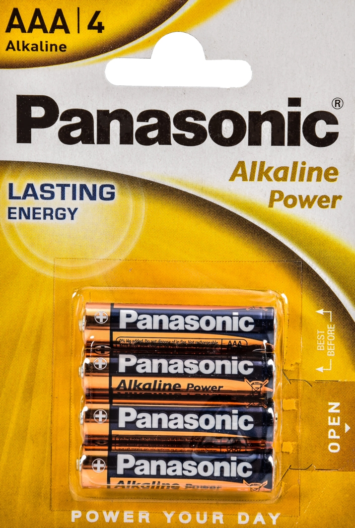 

Батарейка Panasonic Alkaline Power LR03APB/4P AAA (мизинчиковая) 1,5 V 4 шт