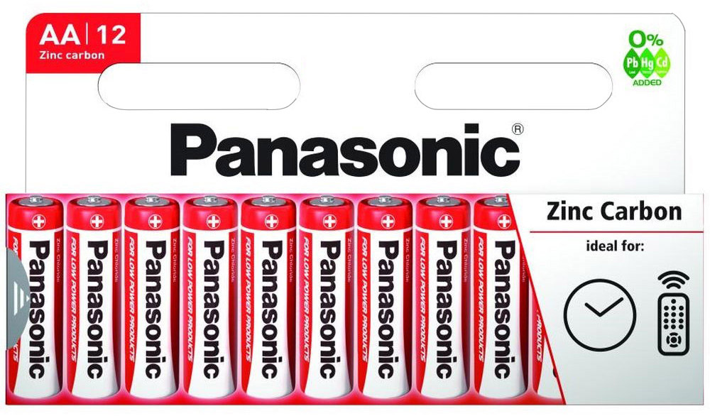 

Батарейка Panasonic Zinc Carbon R6RZ12HH AA (пальчиковая) 1,5 V 12 шт