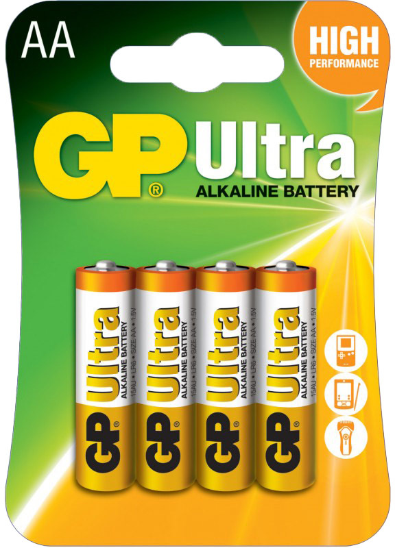 

Батарейка GP Ultra Alkaline 25-1061 AA (пальчиковая) 1,5 V 4 шт