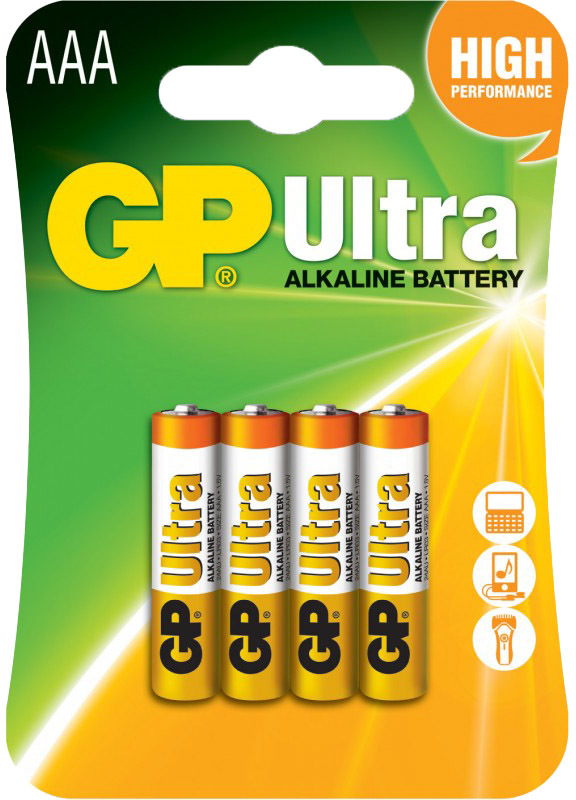 

Батарейка GP Ultra Alkaline 25-1062 AAA (мизинчиковая) 1,5 V 4 шт