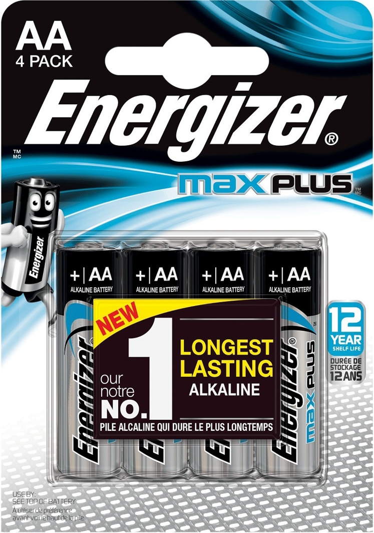 

Батарейка Energizer Max Plus 257-1006_4 AA (пальчиковая) 1,5 V 4 шт