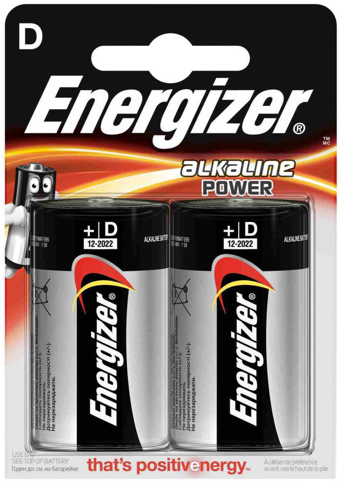 

Батарейка Energizer Alkaline Power 257-1004 D 1,5 V 2 шт