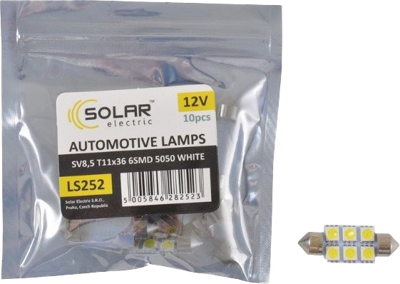 

Автолампа Solar LS252P T11x36 SV8,5