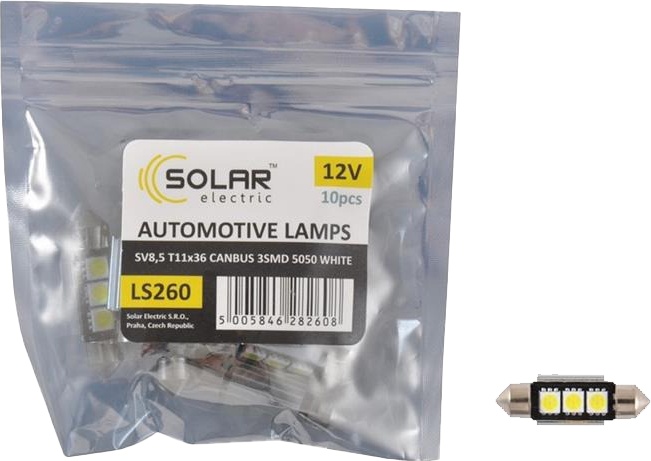 

Автолампы Solar LS260P T11x36 SV8,5