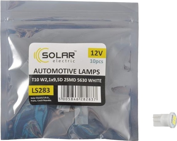 

Автолампа Solar LS283P T10 W2,1x9,5d