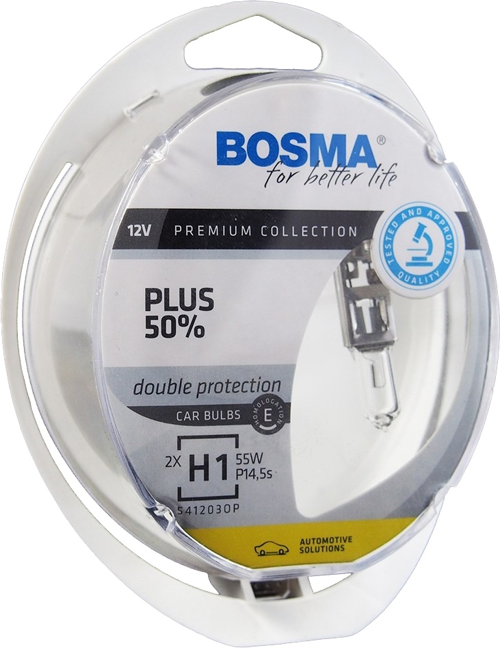 

Автолампа Bosma 4070 Plus 50 H1 P14,5s 55 W прозрачный