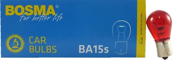 

Автолампа Bosma 4315 PR21W BA15s 21 W красная