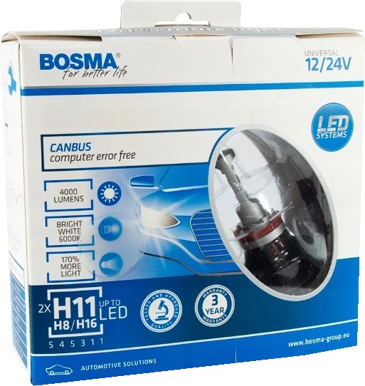 

Автолампа Bosma 6452 H8 / H11 / H16 PGJ19-1 25 W