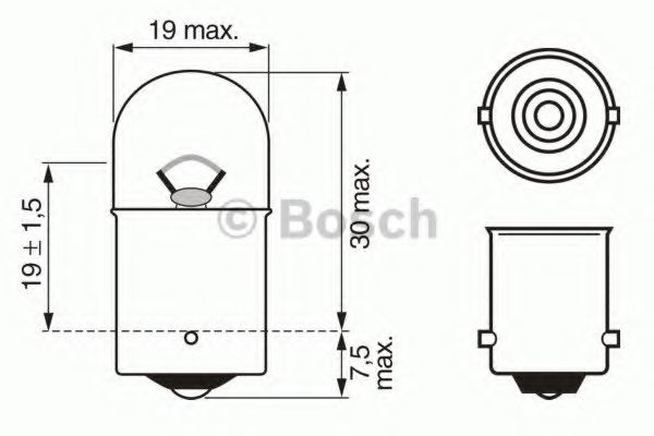 

Автолампа Bosch 1987302204 Pure Light R5W BA15s 5 W