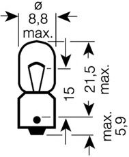 

Автолампа Osram 3893 Original T4W BA9s 4 W прозрачный