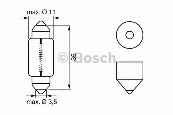 

Автолампа Bosch 1987302281 C5W SV8,5-8 5 W