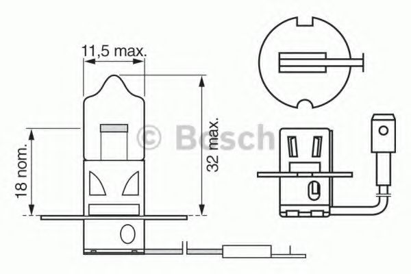 

Автолампы Bosch 1987302031 Pure Light H3 PK22s 55 W