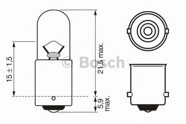 

Автолампы Bosch 1987302207 Pure Light T4W BA9s 4 W