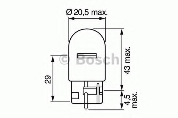 

Автолампы Bosch 1987302251 Pure Light W21W W3x16d 21 W прозрачная