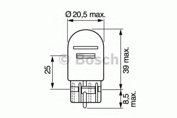 

Автолампы Bosch 1987302252 Pure Light W21/5W W3x16q 21 W прозрачная