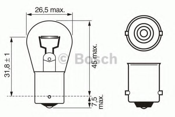 

Автолампа Bosch 1987302280 Longlife Daytime P21W BA15s 21 W