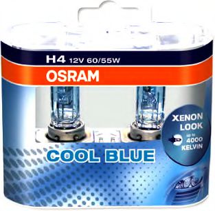 

Автолампа Osram 64193cbihcb Cool Blue Intense H4 P43t 55 W 60 W светло-голубой
