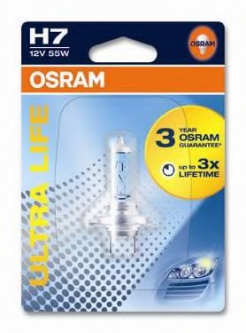 

Автолампа Osram 64210ult01b Ultra Life H7 PX26d 55 W прозрачная
