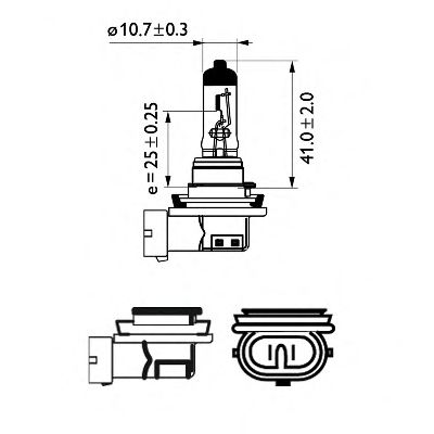 

Автолампа Philips 12362PRC1 Vision H11 PGJ19-2 55 W прозрачная