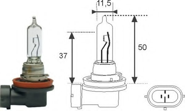 

Автолампа Magneti Marelli 002548100000 H9 PGJ19-5 65 W прозрачная