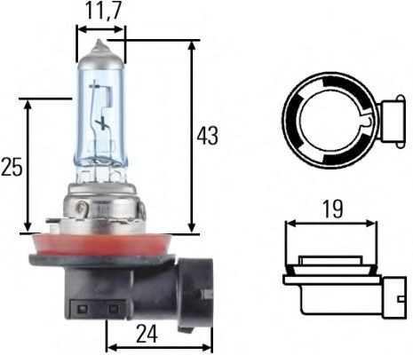

Автолампа Behr Hella 8GH008356121 Standard H8 PGJ19-1 35 W прозрачный