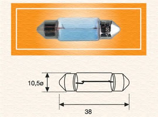 

Автолампы Magneti Marelli 009418100000 C5W SV8,5-8 5 W прозрачная