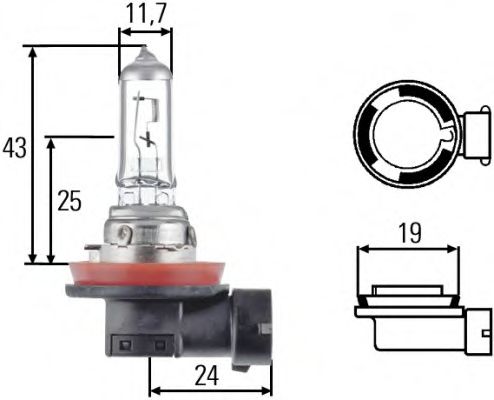 

Автолампа Behr Hella 8GH008358121 Standard H11 PGJ19-2 55 W прозрачная