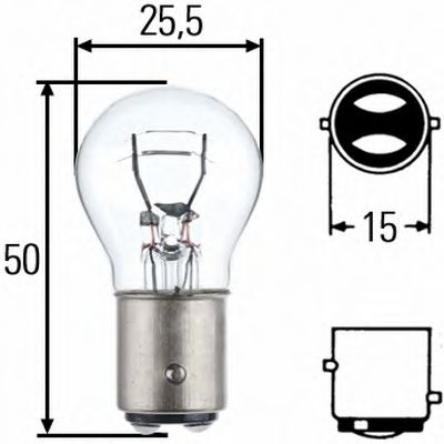 

Автолампа Behr Hella 8GD002078121 Standard P21/5W BAY15d 21 W прозрачный