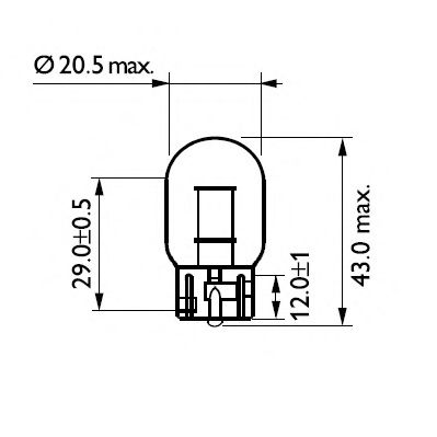 

Автолампы Philips 12071B2 WY21W WX3x16d 21 W оранжевая