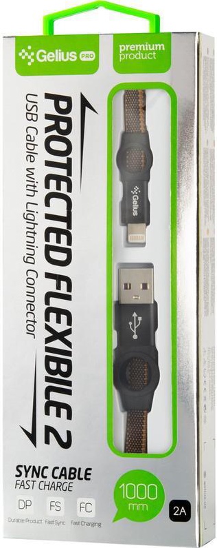 

Кабель Gelius Flexible 2 GP-UC07IBLACK USB - Apple Lightning 1 м