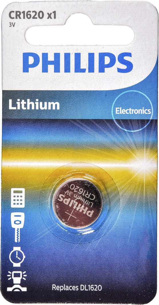 

Батарейка Philips Minicells Lithium CR1620/00B CR1620 3 V 1 шт