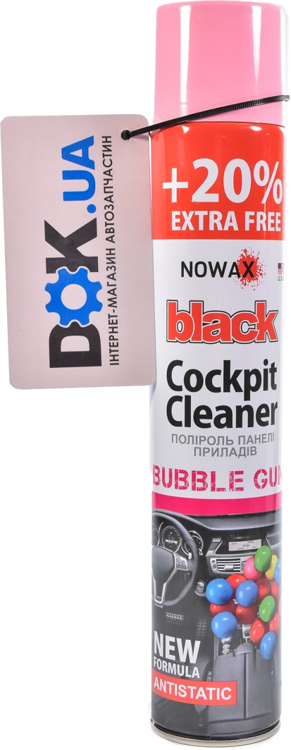 

Полироль для салона Nowax "Black" Cockpit Cleaner bubble gum 750 мл NX00709