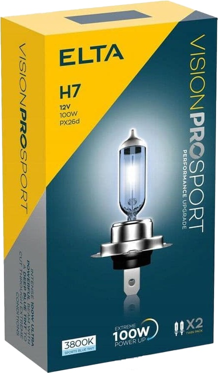 

Автолампа Elta Automotive EB1784TR Vision Pro Sport H7 PX26d 100 W синяя