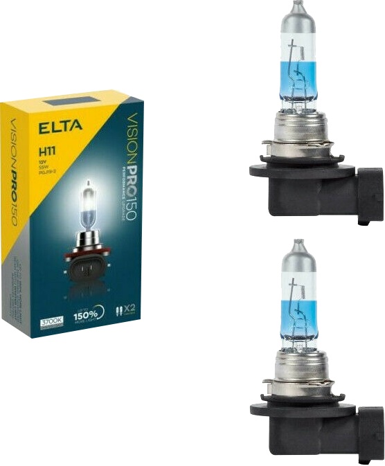 

Автолампа Elta Automotive EB6711TR Vision Pro 150 H11 PGJ19-2 55 W прозрачно-голубая