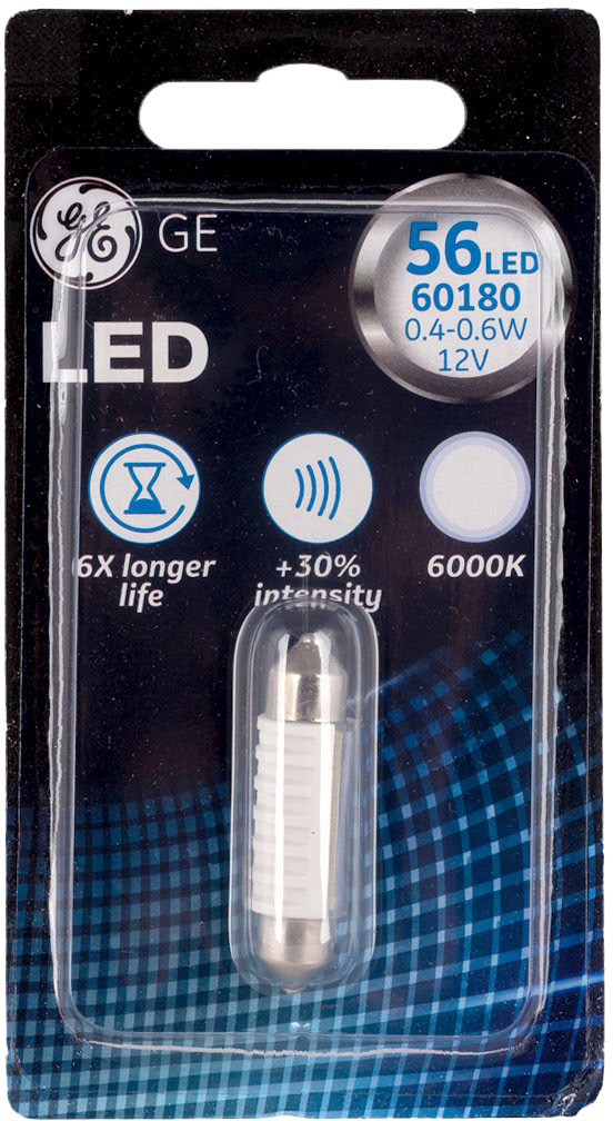 

Автолампа General Electric 60180LED1B C5W 0,6 W 0,4 W прозрачная
