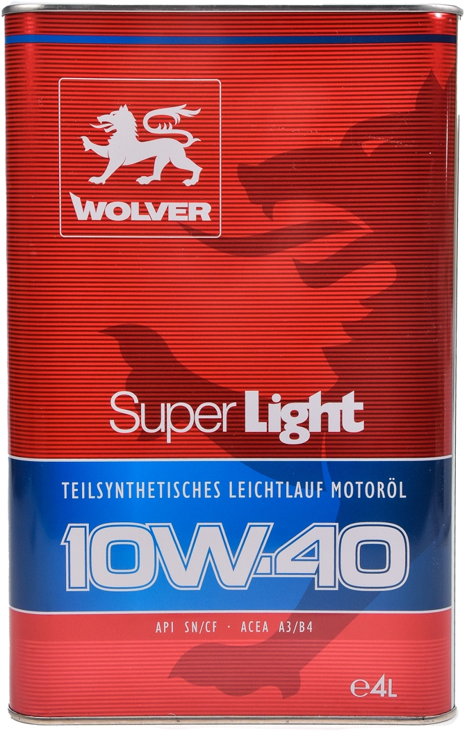 

Моторное масло Wolver Super Light 10W-40 полусинтетическое 4260360940033