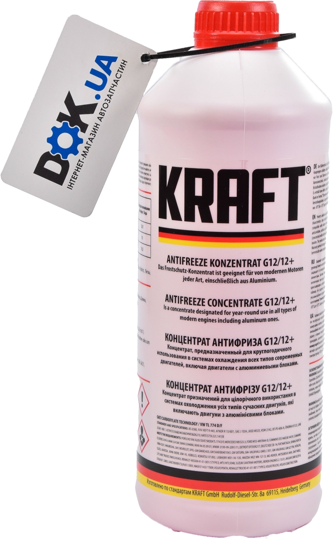 

Концентрат антифриза KRAFT G12+ красный KF104