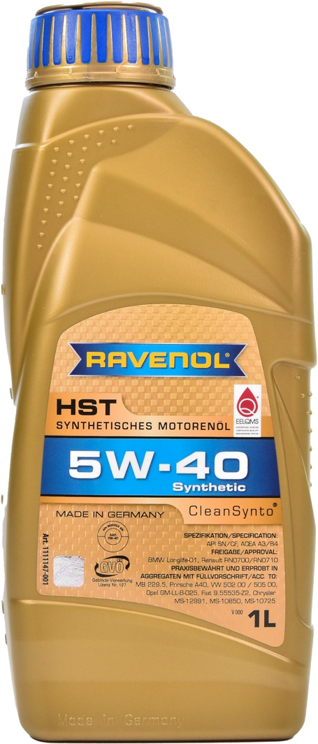 

Моторное масло Ravenol HST 5W-40 синтетическое 11111471