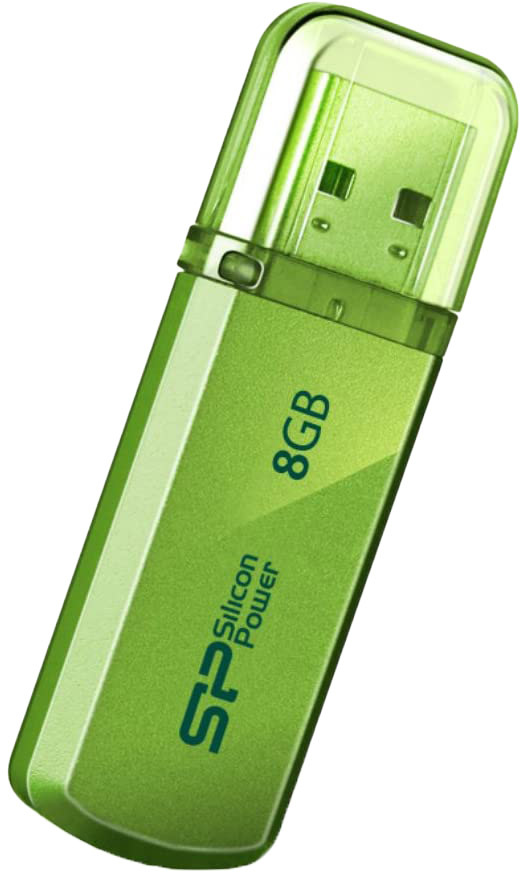 

Флешка Silicon Power Helios 101 Green 8 ГБ SP008GBUF2101V1N
