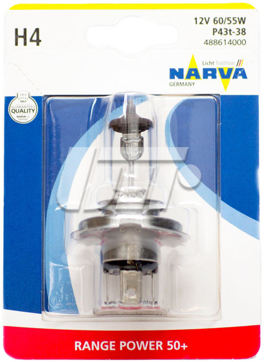 

Автолампа Narva 48861B1 H4 P43t-38 55 W 60 W прозрачная