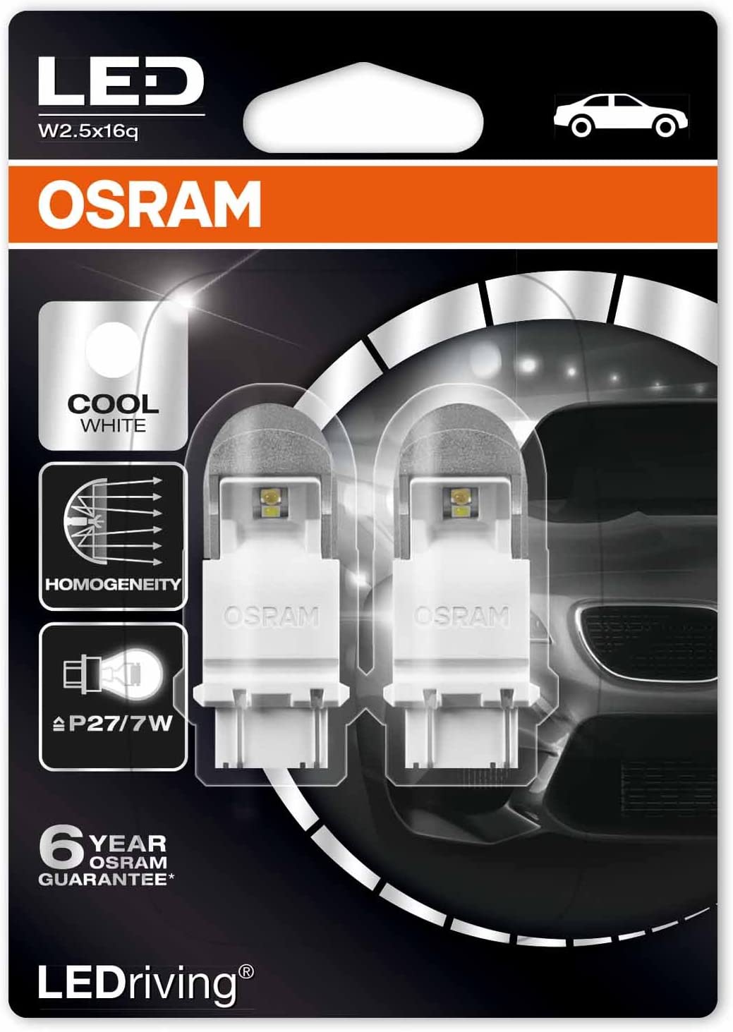 

Автолампа Osram 3557cw02b P27/7W W2,5x16q 2 W