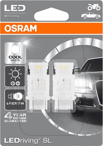 

Автолампы Osram 3157DWP-02B LEDriving Standard P27/7W W2,5x16q 1,7 W