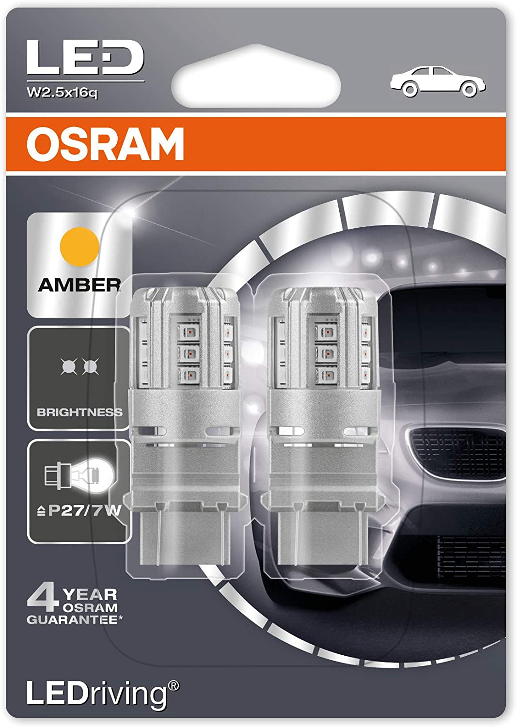 

Автолампа Osram 3547YE-02B LEDriving Standard P27/7W W2,5x16q 1 W